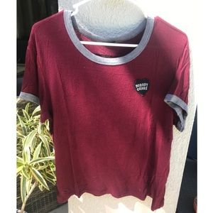 Burgundy Short Sleeved Tee